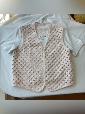 American Vintage Short Sleeve Vest in Light Pink